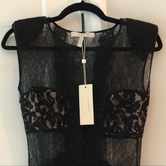 NWT Black lace BCBG Runway sexy bodysuit - Picture 2 of 7